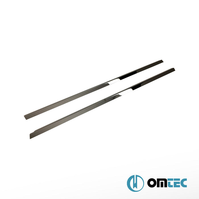 Cam Çıtası 2 Prç. Paslanmaz Çelik (Siyah) - Volkswagen Caddy - MVN 2K FL II - (2015 - 2020)