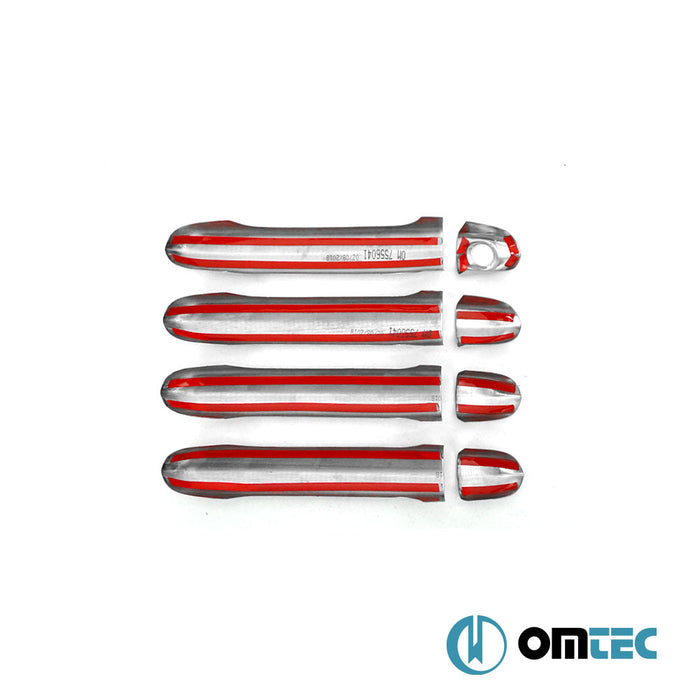 Kapı Kolu 4 Kapı 8 Prç. (H1) Paslanmaz Çelik (Parlak) - Volkswagen Crafter - VAN SY - (2017 - )