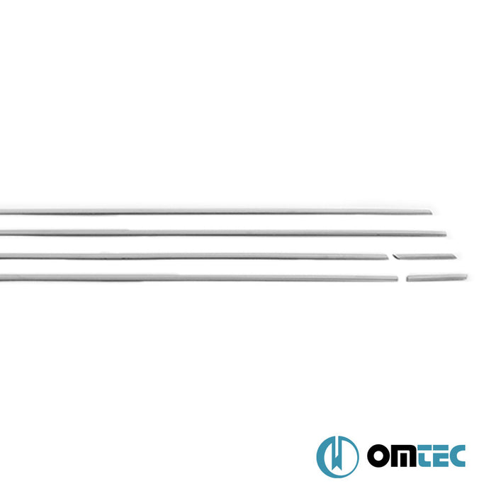 Cam Çıtası 6 Prç. Paslanmaz Çelik (Parlak) - Volkswagen Golf - HB 5D Mk8 - (2019 - )