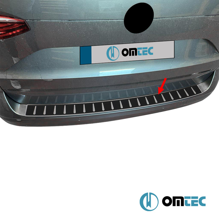 Karbon Folyolu Arka Tampon Eşiği Paslanmaz Çelik (Desen 2) - Volkswagen T7 Multivan - VAN T7 - (2022 - )