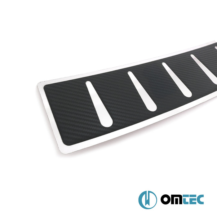 Karbon Folyolu Arka Tampon Eşiği Paslanmaz Çelik (Desen 2) - Volkswagen T7 Multivan - VAN T7 - (2022 - )