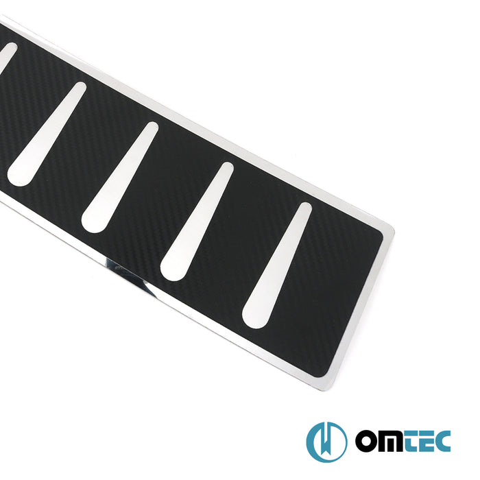 Karbon Folyolu Arka Tampon Eşiği Paslanmaz Çelik (Desen 2) - Volkswagen Id.Buzz - MVN I - (2022 - )