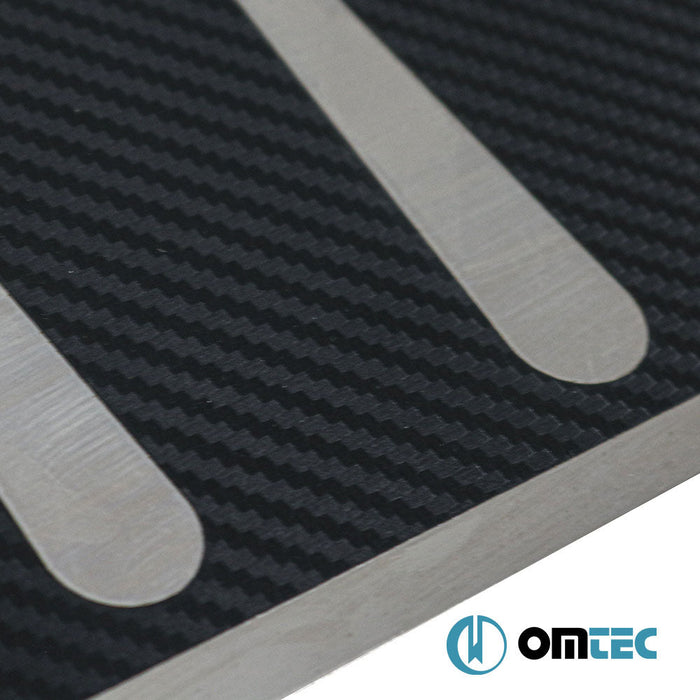 Karbon Folyolu Arka Tampon Eşiği Paslanmaz Çelik - Volvo Xc90 - SUV I - (2003 - 2015)