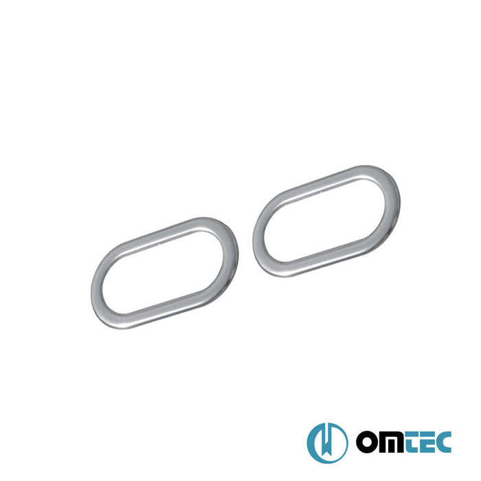 Sinyal Çerçevesi 2 Prç. P.Çelik (Parlak) - Volkswagen Lupo - HB 3D 6E - (1998 - 2005)