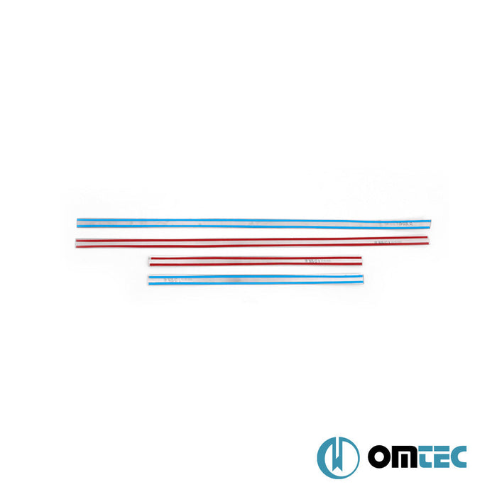 Yan Kapı Çıtası 4 Prç. (950 - 570mm) Paslanmaz Çelik (Parlak) - Dacia Sandero - HB 5D B90 - (2008 - 2012)