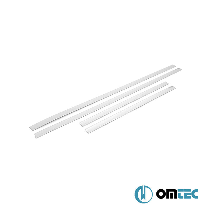 Yan Kapı Çıtası 4 Prç. (950 - 570mm) Paslanmaz Çelik (Parlak) - Seat Leon - HB 3D 1P - (2005 - 2012)