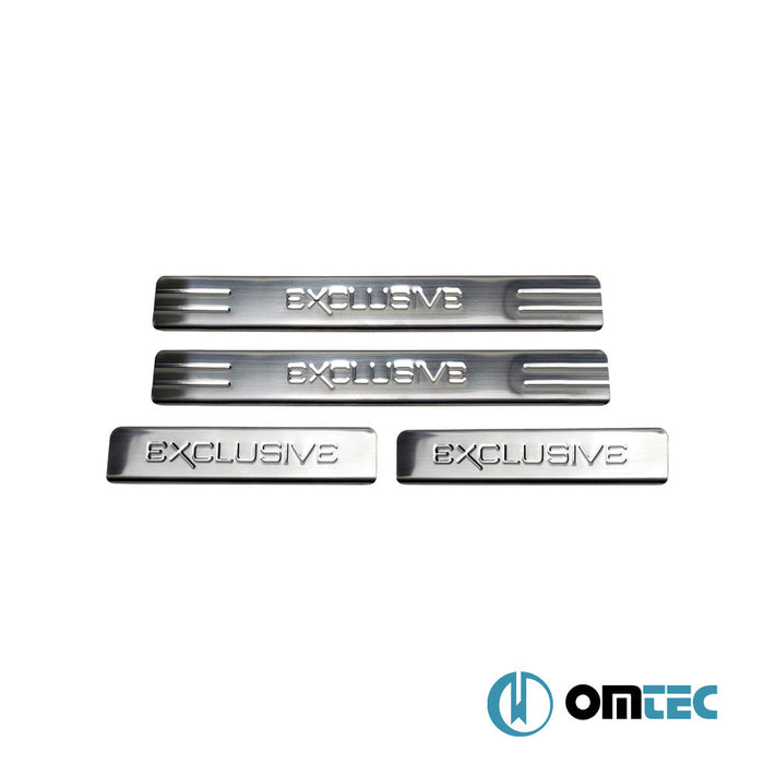 Exclusive Kapı Eşiği 4 Prç. Paslanmaz Çelik (Parlak) - Renault Captur - SUV I - (2013 - 2020)