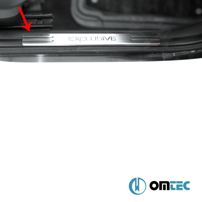 Exclusive Kapı Eşiği 4 Prç. Paslanmaz Çelik (Parlak) - Hyundai Accent/Era - SD MC - (2005 - 2010)