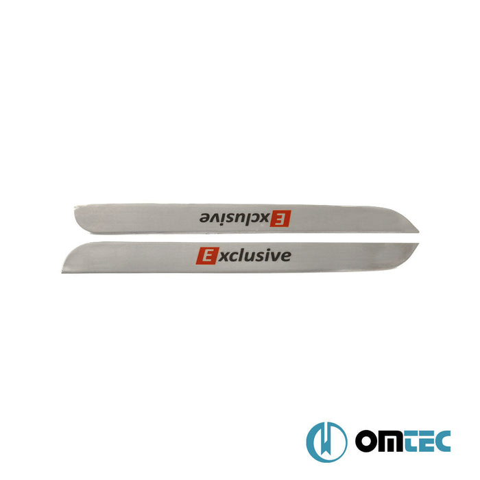 Exclusive Kapı Eşiği 2 Prç. Paslanmaz Çelik (Parlak) - Fiat Doblo - MVN 263 - (2010 - 2021)