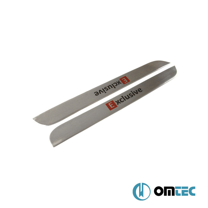 Exclusive Kapı Eşiği 2 Prç. Paslanmaz Çelik (Parlak) - Fiat Doblo - MVN 263 - (2010 - 2021)