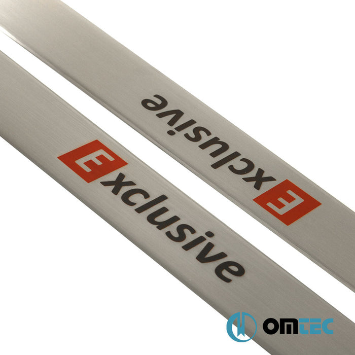 Exclusive Kapı Eşiği 2 Prç. Paslanmaz Çelik (Parlak) - Fiat Doblo - MVN 263 - (2010 - 2021)