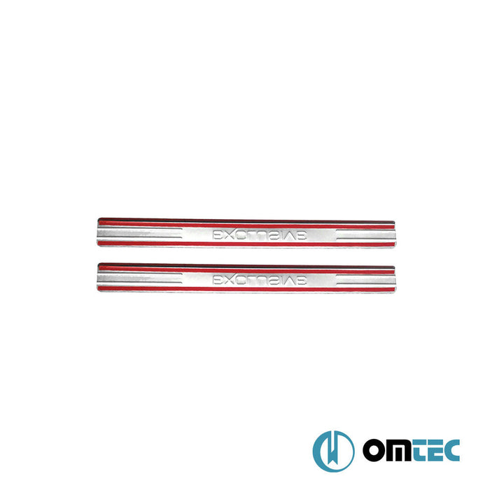 Exclusive Kapı Eşiği 2 Prç. Paslanmaz Çelik (Parlak) - Hyundai Accent/Blue Solaris - SD RC - (2010 - 2017)