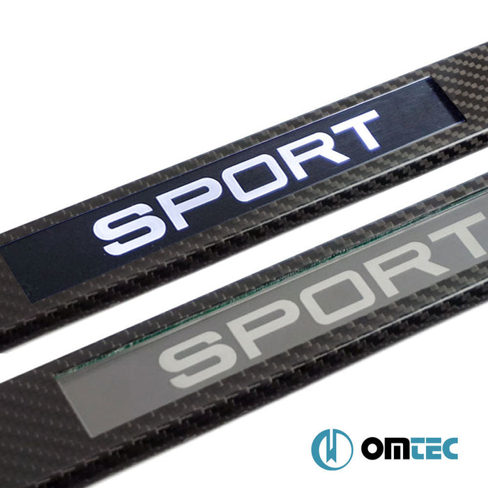 Kapı Eşiği (Işıklı - Sport - 45 cm) 2 Prç. Karbon - Universal