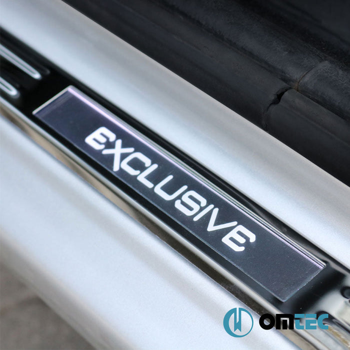 Kapı Eşiği (Işıklı - Exclusive - 45cm) 2 Prç. Paslanmaz Çelik - Universal