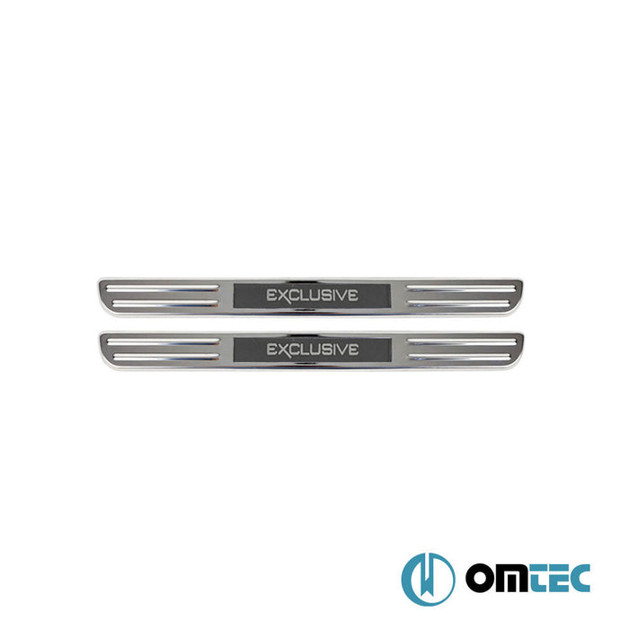 Kapı Eşiği (Işıklı - Exclusive - 45cm) 2 Prç. Paslanmaz Çelik - Universal