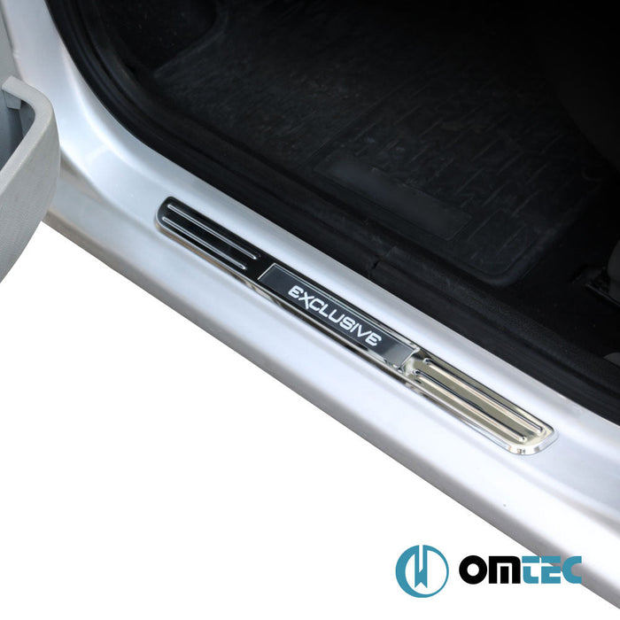 Kapı Eşiği (Işıklı - Exclusive - 45 cm) 4 Prç. Paslanmaz Çelik - Universal