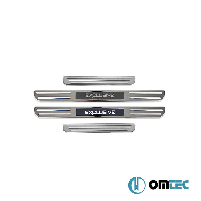 Kapı Eşiği (Işıklı - Exclusive - 45 cm) 4 Prç. Paslanmaz Çelik - Universal