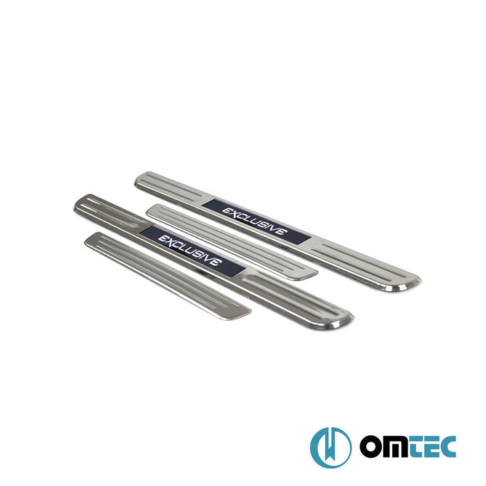 Kapı Eşiği (Işıklı - Exclusive - 45 cm) 4 Prç. Paslanmaz Çelik - Universal