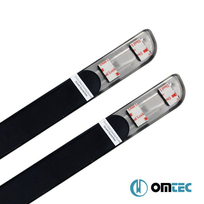 Kapı Eşiği (Işıklı - Exclusive - 45 cm) 2 Prç. Paslanmaz Çelik (Taşlı) - Universal