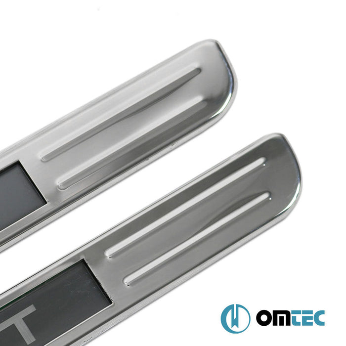 Kapı Eşiği (Işıklı - Sport - 38 cm) 2 Prç. Paslanmaz Çelik - Universal