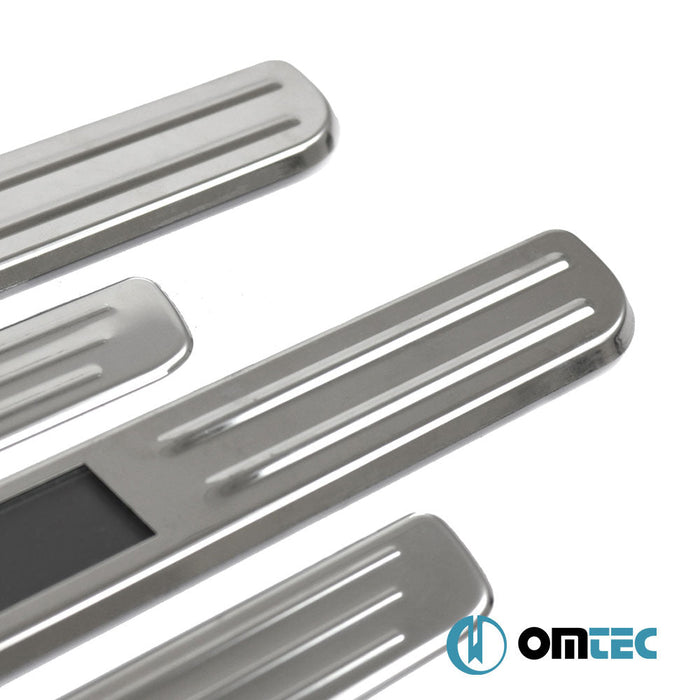 Kapı Eşiği (Işıklı - Sport - 38 cmx27 cm) 4 Prç. Paslanmaz Çelik - Universal