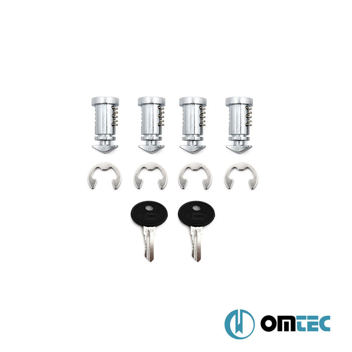 Ara Atkı Metal Kilit Kiti (4 Metal Kilit + 4 Segman + 2 Anahtar) - Universal