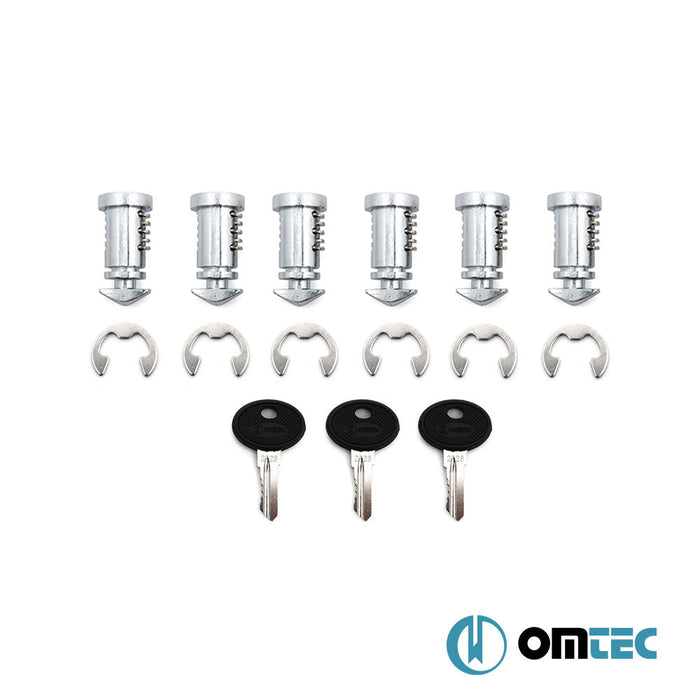 Ara Atkı Metal Kilit Kiti (6 Metal Kilit + 6 Segman + 3 Anahtar) - Universal