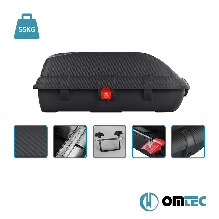 Omtec Portbagaj Araç Üstü Tavan Bagajı - 270 Lt. - Siyah - Universal