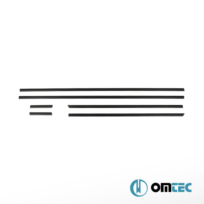 Yan Kapı Çıtası 6 Prç. Aluminyum (Siyah) - Audi A4 - SD 8K - (2008 - 2016)