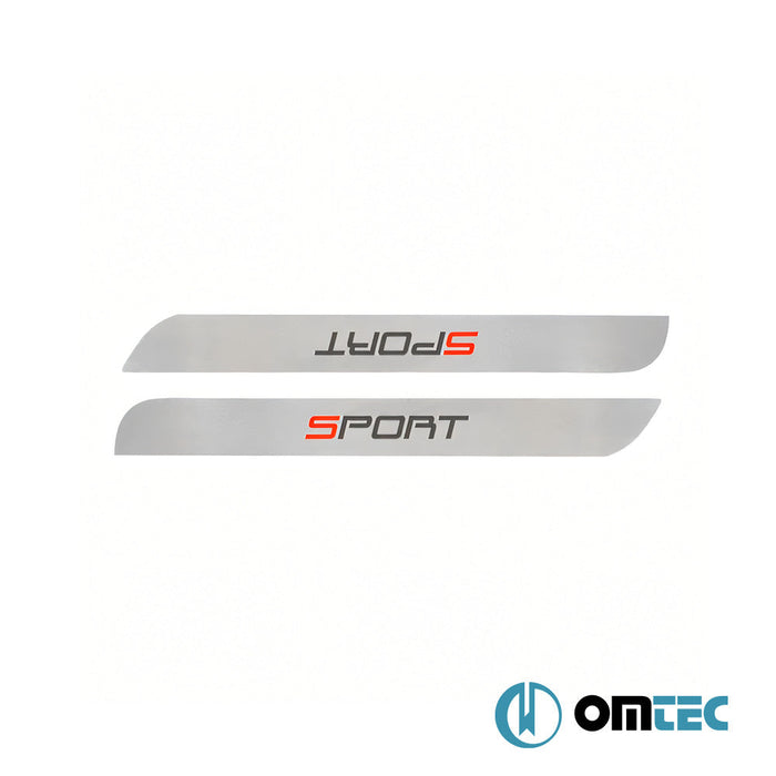 UV Baskılı Sport Kapı Eşiği 2 Prç. Paslanmaz Çelik - Ford Tourneo Connect - MVN P65 - (2002 - 2014)