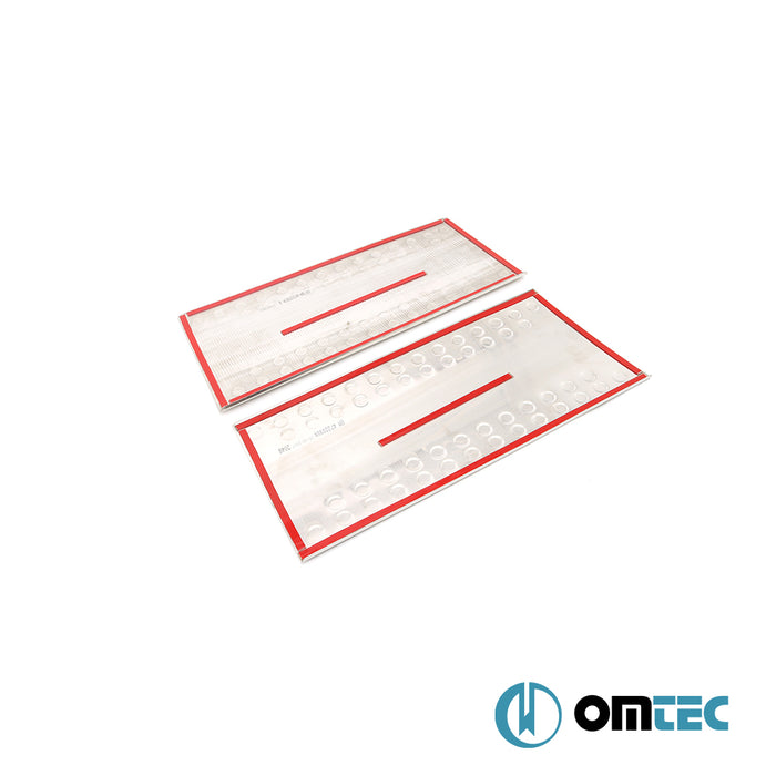 UV Baskılı Premium Kapı Eşiği 2 Prç. Paslanmaz Çelik - Mercedes - Benz Sprinter - VAN W901/W903 - (1995 - 2006)