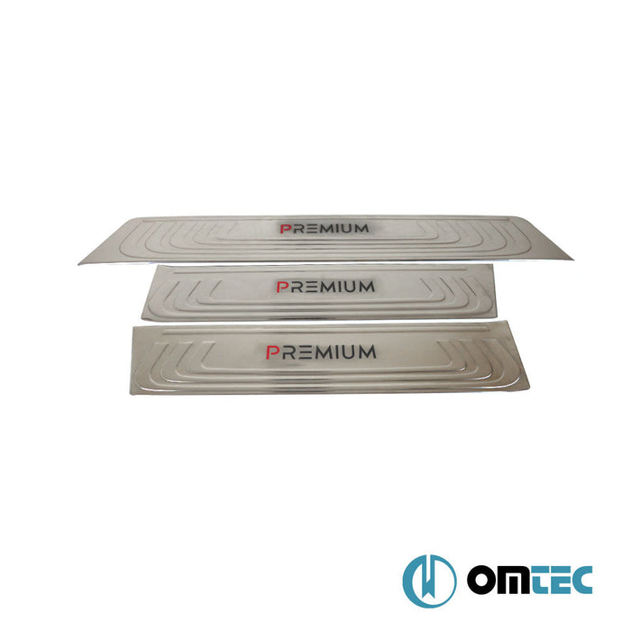 UV Baskılı Premium Kapı Eşiği 3 Prç. Paslanmaz Çelik - Mercedes - Benz Vito - VAN W447 - (2014 - )