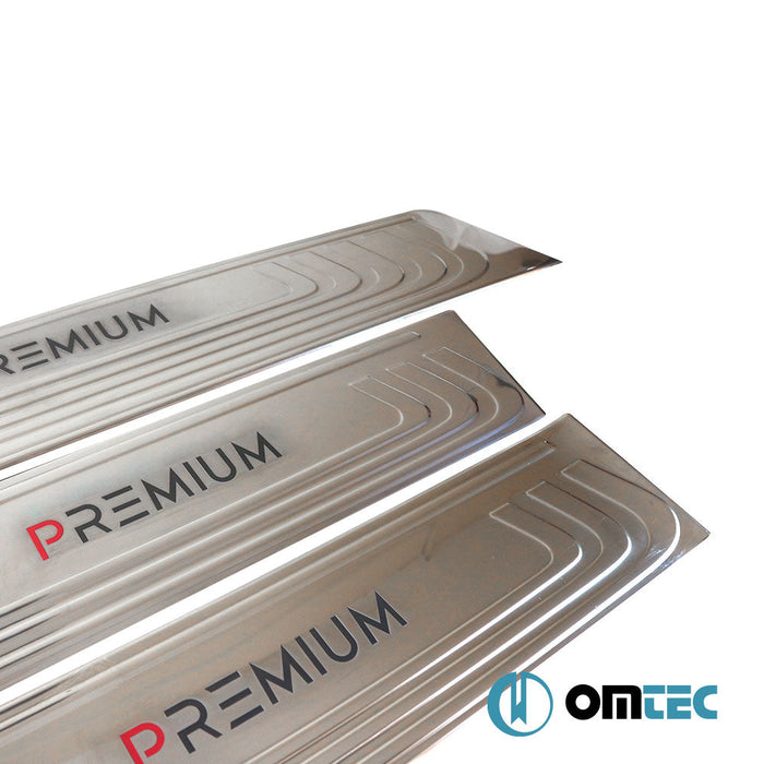 UV Baskılı Premium Kapı Eşiği 3 Prç. Paslanmaz Çelik - Mercedes - Benz Vito - VAN W447 - (2014 - )