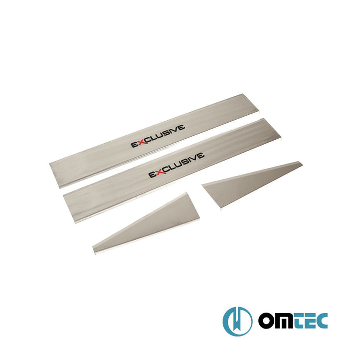 UV Baskılı Exclusive Kapı Eşiği 4 Prç. Paslanmaz Çelik - Land Rover Freelander - SUV L359 - (2006 - 2014)