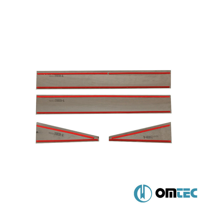 UV Baskılı Exclusive Kapı Eşiği 4 Prç. Paslanmaz Çelik - Land Rover Freelander - SUV L359 - (2006 - 2014)