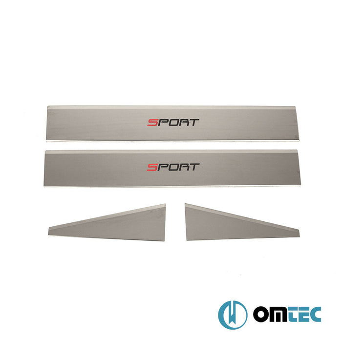 UV Baskılı Sport Kapı Eşiği 4 Prç. Paslanmaz Çelik - Land Rover Freelander - SUV L359 - (2006 - 2014)