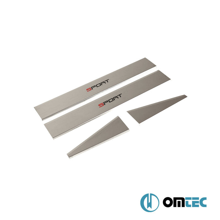 UV Baskılı Sport Kapı Eşiği 4 Prç. Paslanmaz Çelik - Land Rover Freelander - SUV L359 - (2006 - 2014)