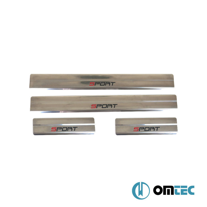 UV Baskılı Sport Kapı Eşiği 4 Prç. Paslanmaz Çelik - Suzuki Sx4 S - Cross - SUV JY - (2013 - 2021)