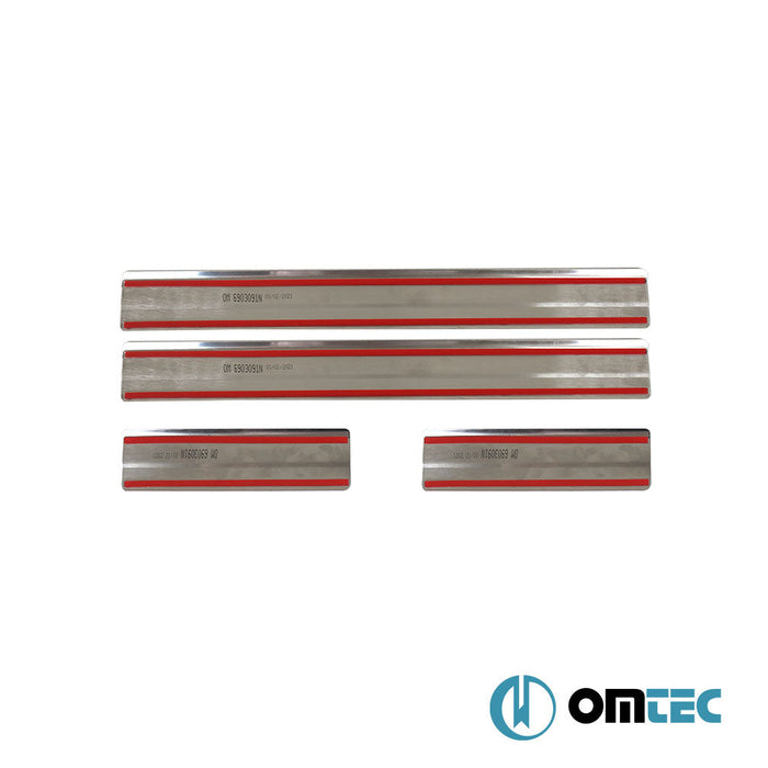 UV Baskılı Sport Kapı Eşiği 4 Prç. Paslanmaz Çelik - Suzuki Sx4 S - Cross - SUV JY - (2013 - 2021)