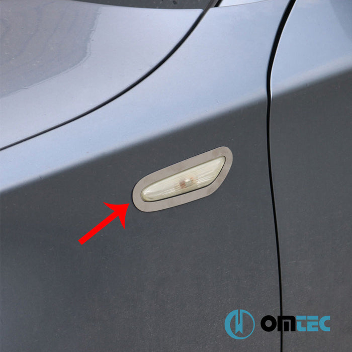 Sinyal Çerçevesi 2 Prç. P.Çelik (Parlak) - Bmw X1 - SUV E84 PRE - FL - (2009 - 2012)