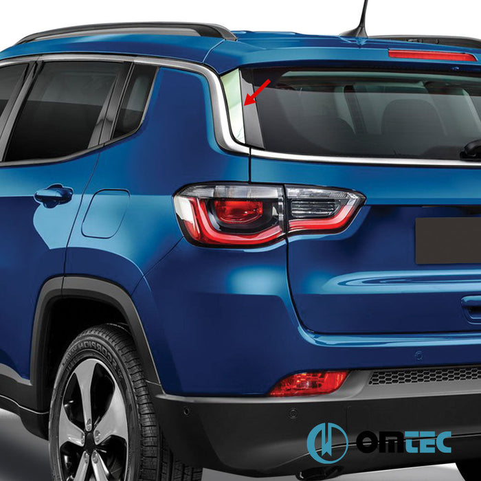 Spoiler Çıtası 2 Prç. (Lazer Kesim) Paslanmaz - Jeep Compass - SUV MP/552 - (2017 - )