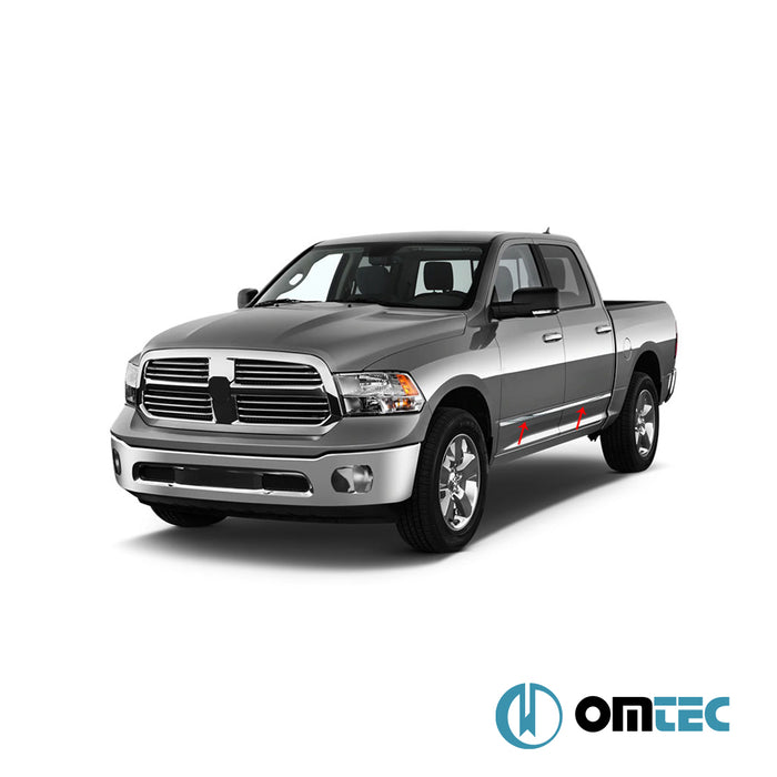 Yan Kapı Çıtası 4Prç. Paslanmaz Çelik - Dodge Ram - PK IV - (2009 - 2019)