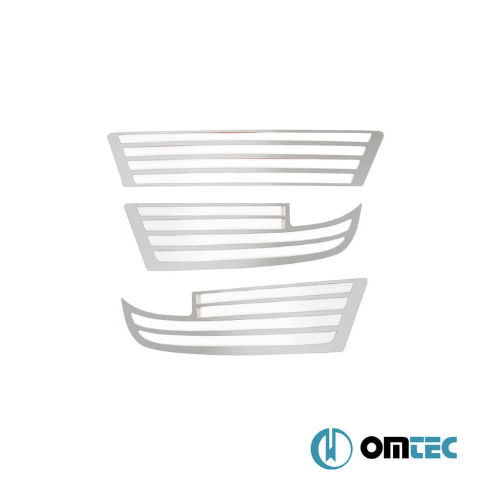 Arka Tampon Eşiği 3 Prç Paslanmaz Çelik (Parlak) - Ford Ranger - PK T6 FL - I/FL - II - (2015 - 2022)