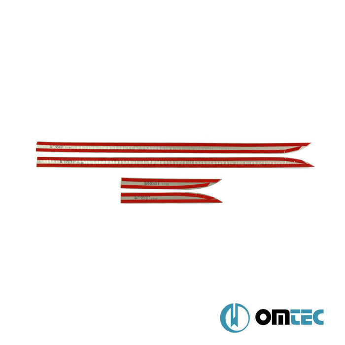 Yan Kapı Çıtası 4 Prç. Paslanmaz Çelik (Parlak) - Ford Connect Active - MVN V408 FL - (2019 - 2021)