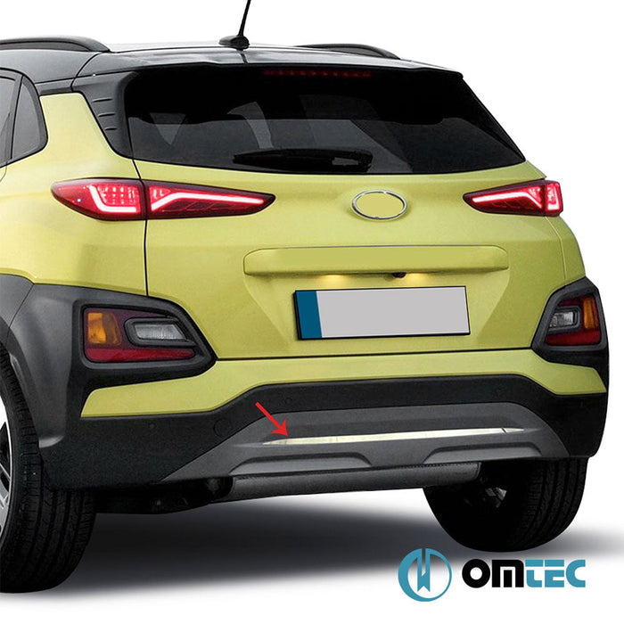 Arka Tampon Difüzör Çıtası Paslanmaz (Parlak) - Hyundai Kona - SUV OS - (2017 - 2023)