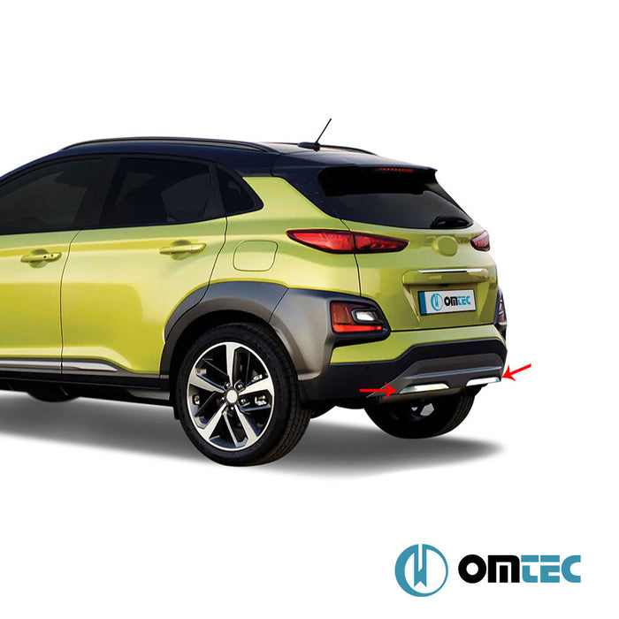 Egzoz Çıtası 2 Prç. Paslanmaz (Parlak) - Hyundai Kona - SUV OS - (2017 - 2023)