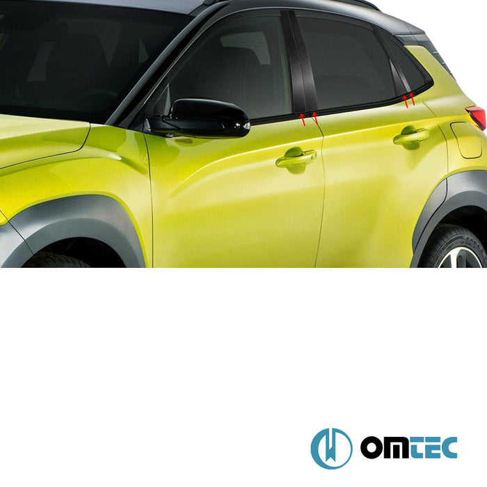 Kapı Direği 8 Prç. P.Çelik (Karbon Folyolu) - Hyundai Kona - SUV SX2 - (2023 - )