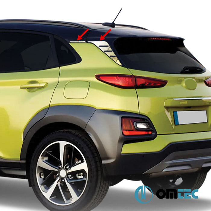Spoiler Çıtası 4 Prç. (Lazer Kesim) Paslanmaz - Hyundai Kona - SUV OS - (2017 - 2023)