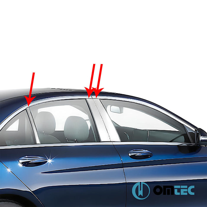 Kapı Direği 6 Prç. P.Çelik (Parlak) - Mercedes - Benz C - Class - SD W205 - (2014 - 2021)