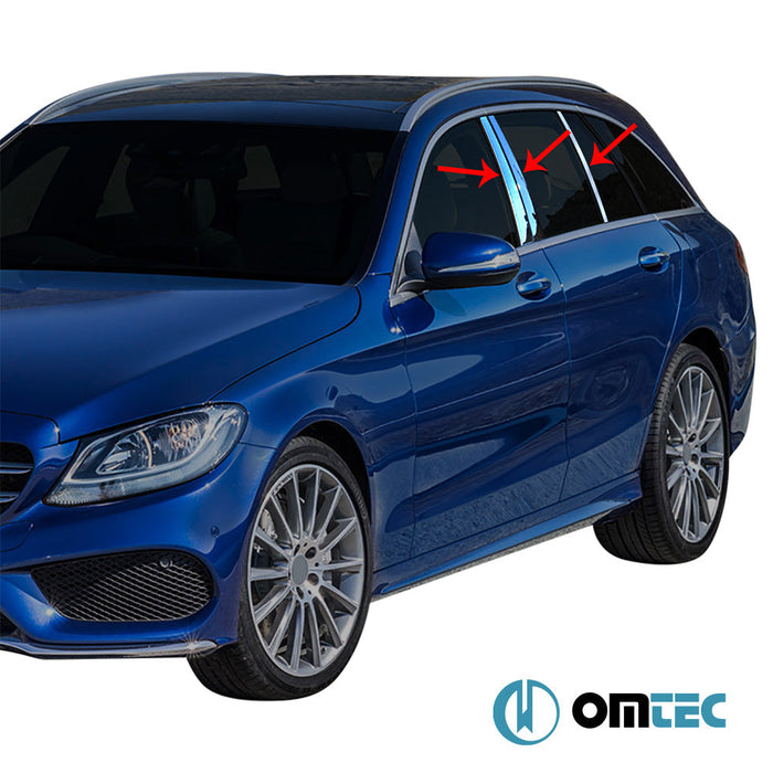 Kapı Direği 6 Prç. P.Çelik (Parlak) - Mercedes - Benz C - Class - SW S205 - (2014 - 2021)